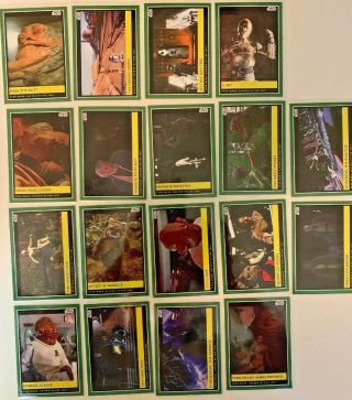 Topps Star Wars Countdown To Episode 9 Return Of The Jedi Set Of 18 Rotj W:13 - 18