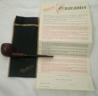 Very Early Sasieni Fishtail Patent Four Dot Estate Pipe,  With Bag