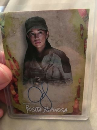 Christian Serratos Walking Dead Signature Card 62/99 Rosita Autograph
