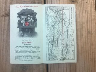 Old 1913 Union Pacific Chicago St Paul Railroad Chicago To Denver Train Brochure