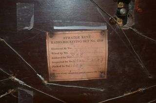 EARLY 1920 ' s ATWATER KENT MODEL 10,  4340 BREADBOARD RADIO RECEIVER 6