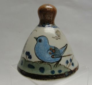 Ken Edwards Mexican Art Pottery - El Palomar / Blue Dove - Bell Ornament