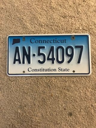 Single Connecticut License Plate