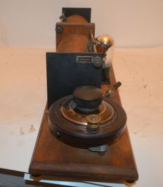 EARLY 1920 ' s LABORATORY MADE CRYSTAL RADIO w/SLIDE TUNER AND ONE TUBE AMPLIFIER 3