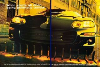 1998 Chevrolet Camaro Ss 2 - Page Advertisement Print Art Car Ad K35