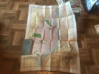 Antique 1900s Rand Mcnally Vest Pocket Map St Louis