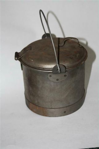 Canadian Pacific Railroad Cpr Oil Or Kerosene Covered Lidded Pail Can