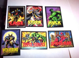 1993 Marvel Crunch N Munch Series 1 Promo Comic 6 Card Set X - Men Spider - Man Hulk