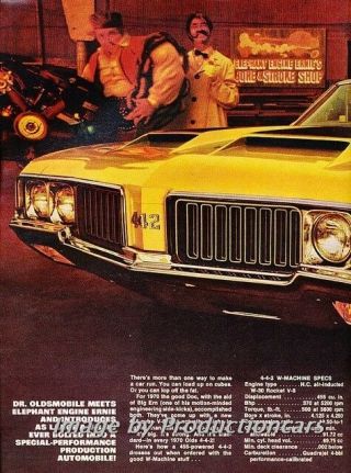 1970 Oldsmobile 442 4 - 4 - 2 W - 30 W30 2 - Page Advertisement Print Art Car Ad J700