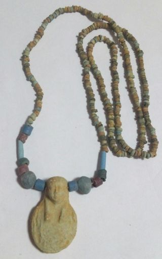 Ushabti,  Egyptian Necklace Mummy Beads Pharaoh 
