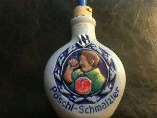 Vintage German Tobacco Snuff Bottle - Poschl - Schmalzier