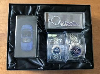 Mazda Miata Mx - 5 10th Anniversary Gift Set Seiko Watches Keychain 10ae Model Car