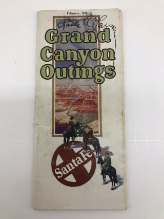 Old Antique 1929 Grand Canyon Outings Travel Guide Book Santa Fe Railroad