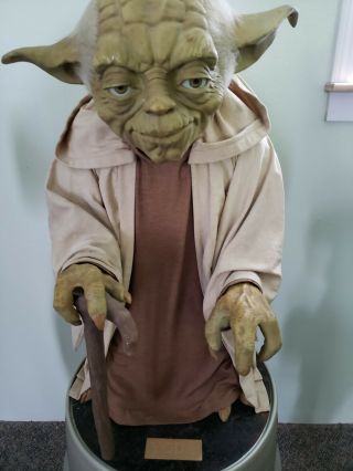Star Wars 1999 Exclusive Yoda Statue With Stand Limited Edition Raffled Off