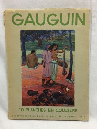 Vintage Gauguin 10 Planches En Couleurs Paris 6 " X 8 1/4 " Souvenir
