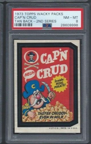 Wacky Packages Series 2 Capn Crud Psa 8 Nmmt Tan Back Only 1 Higher