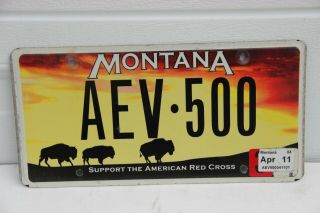 Montana License Plate Support The American Red Cross Buffalo