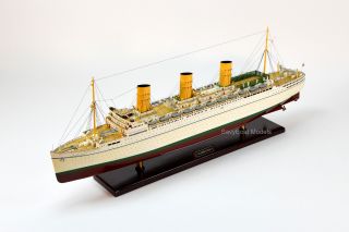 Rms Empress Of Britain Ocean Liner Handmade Wooden Ship Model 37 " Scale 1:250