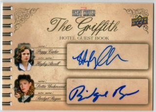 2018 Upper Deck Agent Carter Hayley Atwell & Bridget Regan Dual Autograph 03/10