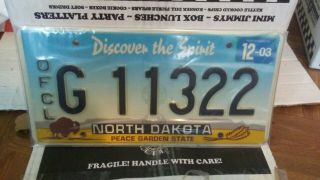 License Plate North Dakota Government State Tag 2003 Official Vehicle Police