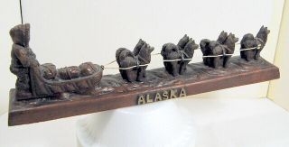 Alaska Sled Dog Husky Mushing Musher Iditarod Trail Sculpture Travel Souvenir