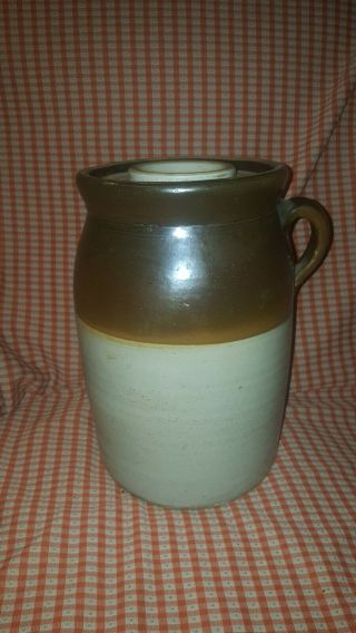Antique Stoneware 2 Gallon Dasher Butter Churn