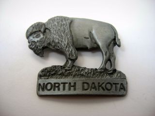 Vintage Collectible Magnet: North Dakota Bison Buffalo 1990 By Josef