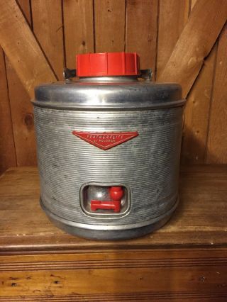 Featherflite By Poloron Water Cooler Jug Metal Antique Vintage Camping Picnic