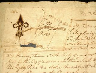 North Carolina 1803 Land Deed John Walker 100 Acres for 50 Shillings 5