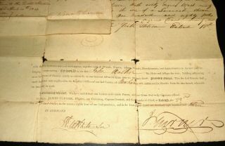 North Carolina 1803 Land Deed John Walker 100 Acres for 50 Shillings 6