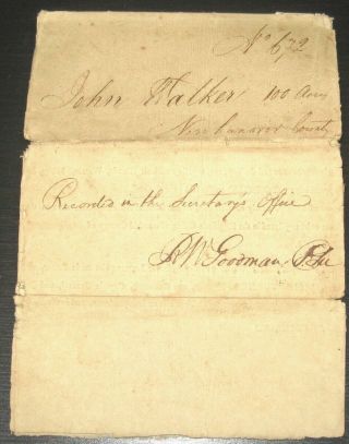 North Carolina 1803 Land Deed John Walker 100 Acres for 50 Shillings 7