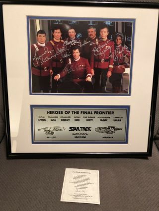 Star Trek Heroes Of The Final Frontier Photo Autographed Cast 380/2500 W/