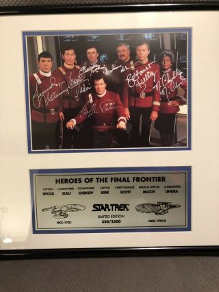 Star Trek Heroes Of The Final Frontier Photo Autographed Cast 380/2500 W/ 4