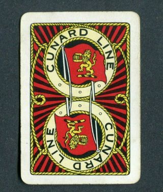 Steamship: Cunard Steamship Company,  Ltd.  - 1 Single Wide Vintage Playing Card