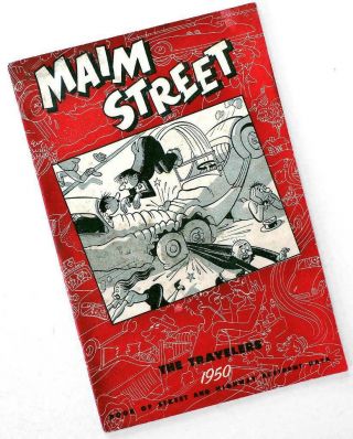1950—maim Street—street & Highway Accident Data—cartoon Book—travelers Insurance