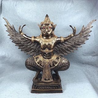 12 " Phaya Krut Garuda Bucha Statue Lek Nam Pee Thai Buddha Amulet Talisman