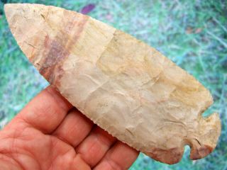 Fine Colorful 6 7/8 Inch Missouri Dovetail Point With Arrowheads Artifacts