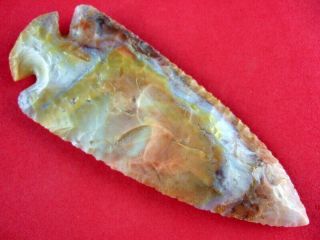 Fine Quality Authentic 4 Inch Ohio Dovetail Point Indian Arrowheads