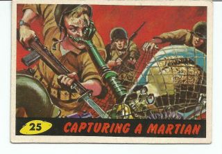 1962 Topps Bubbles Mars Attacks Card 25 Capturing A Martianvg,  /ex No Creases