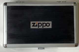 Set of 10 Elvis Presley Zippo Lighters 1982 - 2000 in Zippo Display Case 3