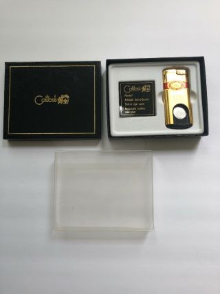 Vintage Colibri Maestro Stainless Steel Lighter With Cigar Cutter Collectible