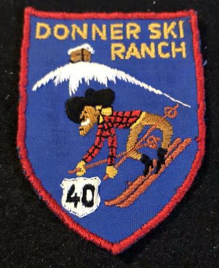Donner Ski Ranch Vintage Skiing Patch Lake Tahoe California Souvenir Travel