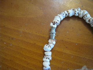 2 Vintage Puka Shell Brown & White Tiger Stripe Necklaces Hawaii 5