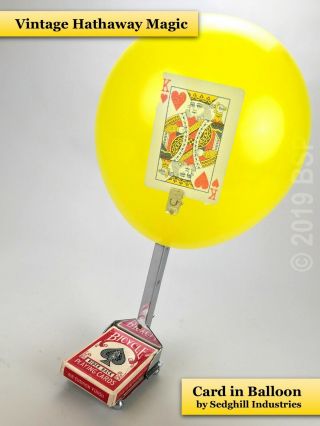 Vintage Hathaway Card In Balloon Sedghill Industries Magic Trick