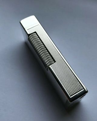 Early Dunhill Silver Plated ‘Barley’ Rollagas Lighter - Fully Overhauled 2
