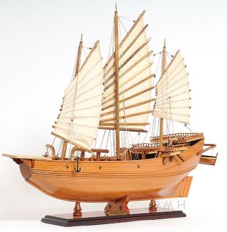 Chinese Pirate Junk Wooden Ship Model 27 " Decorative Fully Assembled Sailboat