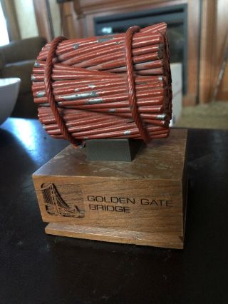 Golden Gate Bridge Suspender Cable 1936 - 1976 American Walnut Stand