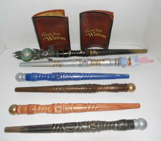 6 Great Wolf Lodge Magiquest Wand W/toppers Magic Quest Light Wizard,  Brochures