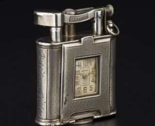 DUNHILL Sterling Silver B Size Petrol Watch Lighter 2