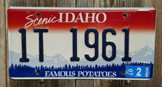 1997 Idaho " Vanity " License Plate (1t 1961) It 1961